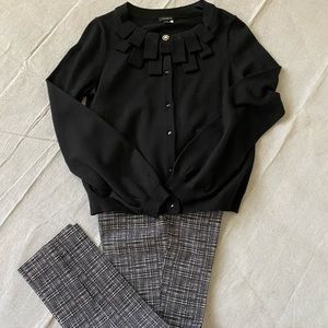 Ann Taylor sweater and Loft cropped pants